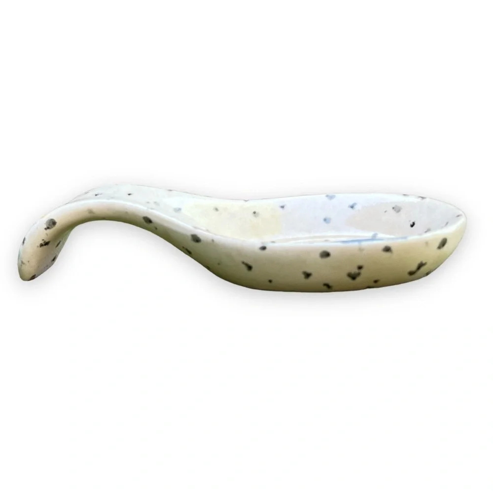 Ceramic Spoon Rest with Multicolor Design - Picture 3 of 4